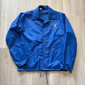 Vintage 80's USAF US Air Force Track Official Blue Snap Windbreaker Jacket Sz S